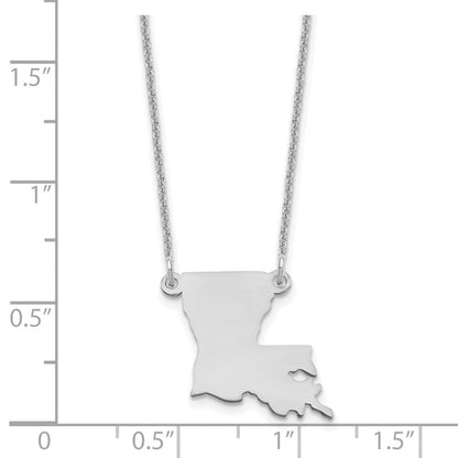 14K Weißgold 14kw Louisiana State Halskette