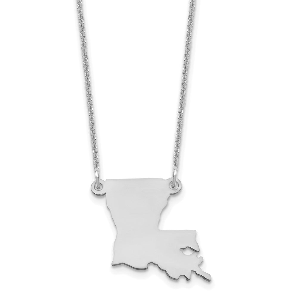 14K Weißgold 14kw Louisiana State Halskette