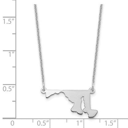 14K Weißgold 14kw Maryland State Halskette