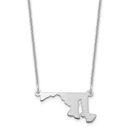 14K Weißgold 14kw Maryland State Halskette
