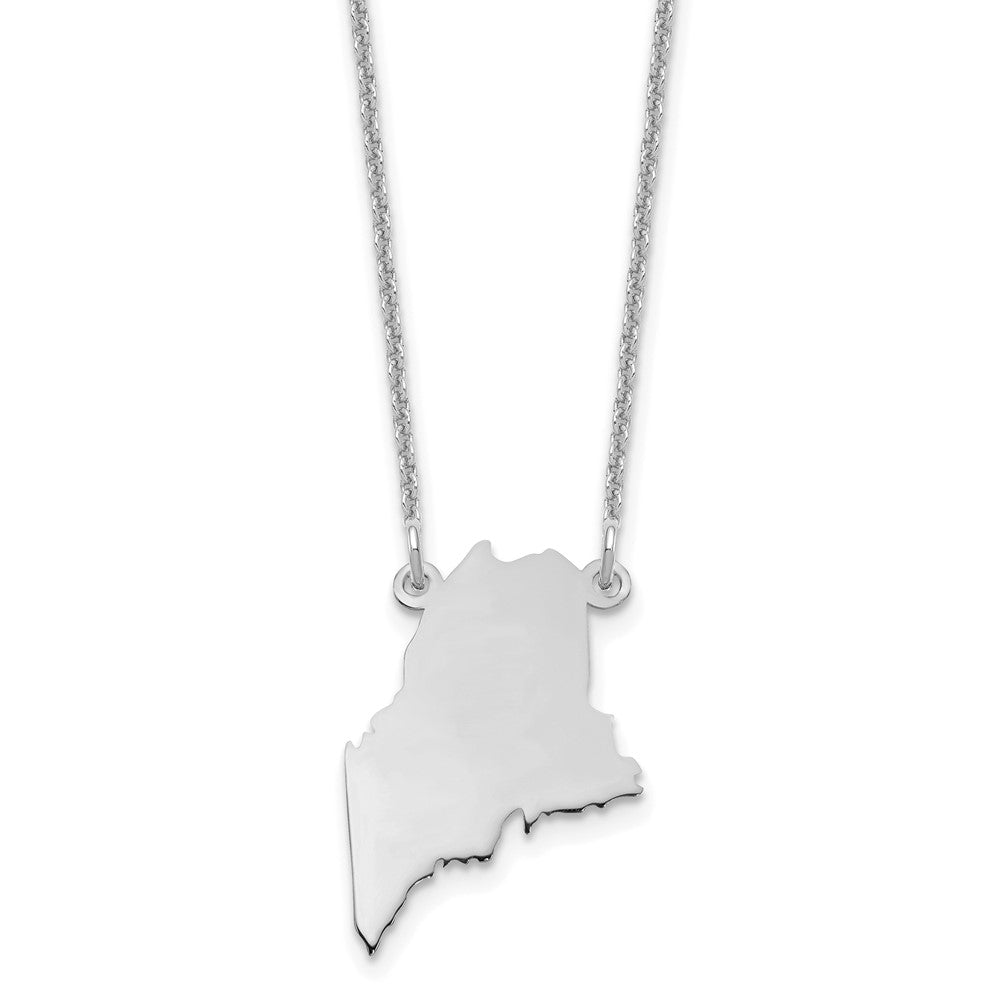 14K Weißgold 14kw Maine State Halskette