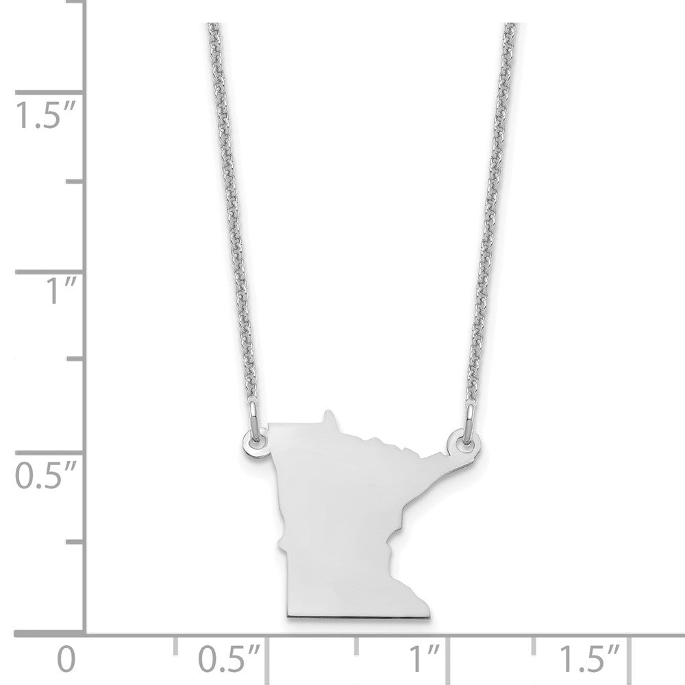 14K Weißgold 14kw Minnesota State Halskette