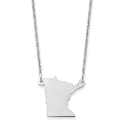 14K Weißgold 14kw Minnesota State Halskette