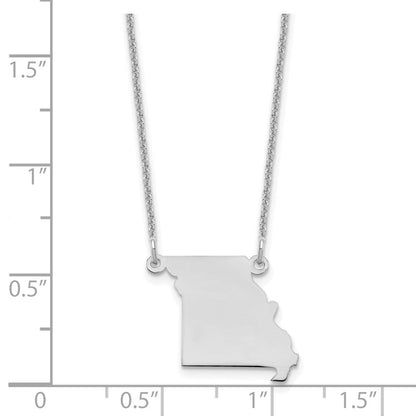 14K Weißgold 14kw Missouri State Halskette