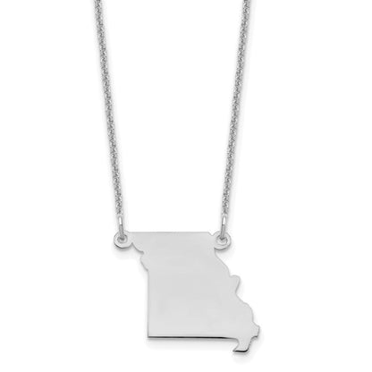 14K Weißgold 14kw Missouri State Halskette