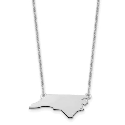 14K Weißgold 14kw North Carolina State Halskette