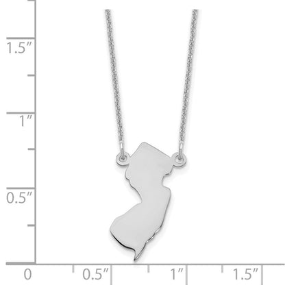 14K Weißgold 14kw New Trikot State Halskette