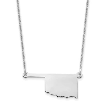 14K Weißgold 14kw Oklahoma State Halskette