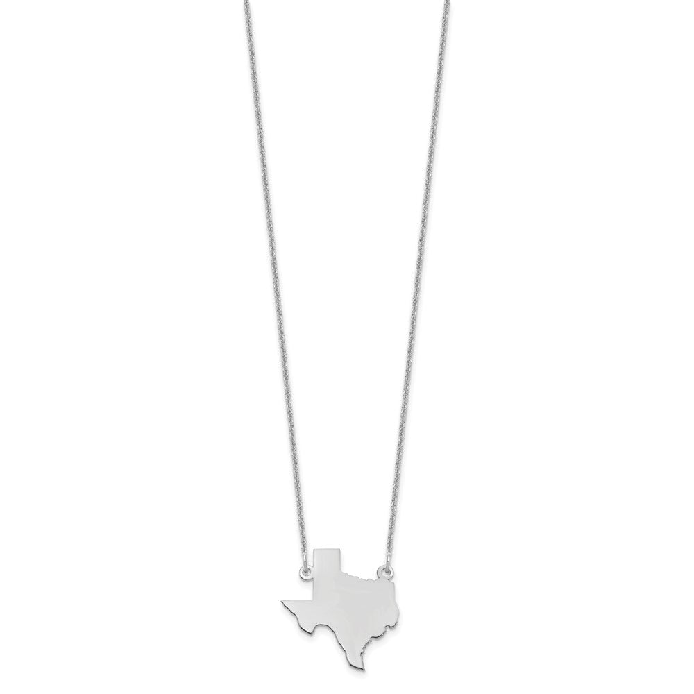 14K Weißgold 14kw Texas State Halskette