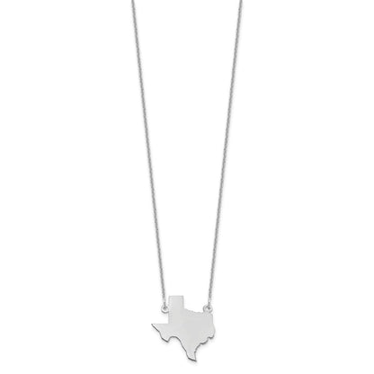 14K Weißgold 14kw Texas State Halskette