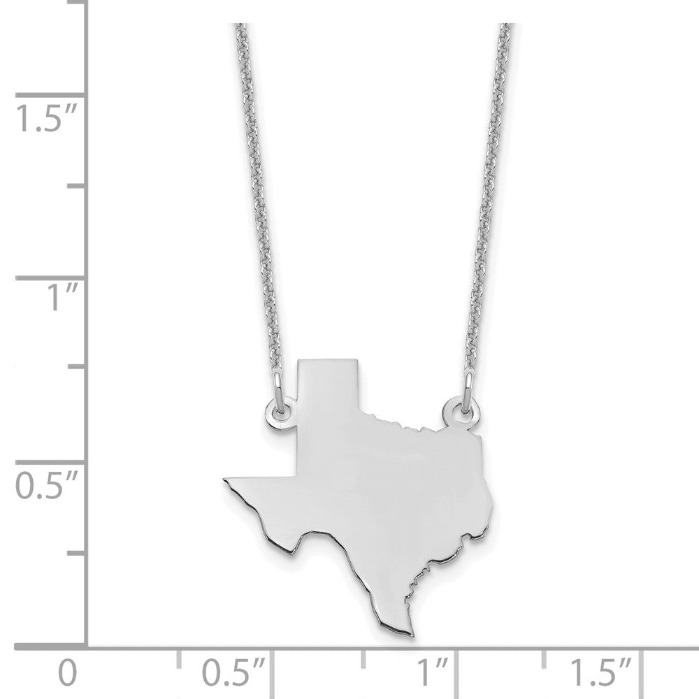 14K Weißgold 14kw Texas State Halskette