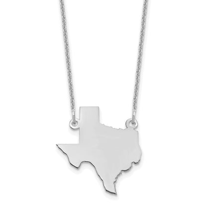 14K Weißgold 14kw Texas State Halskette