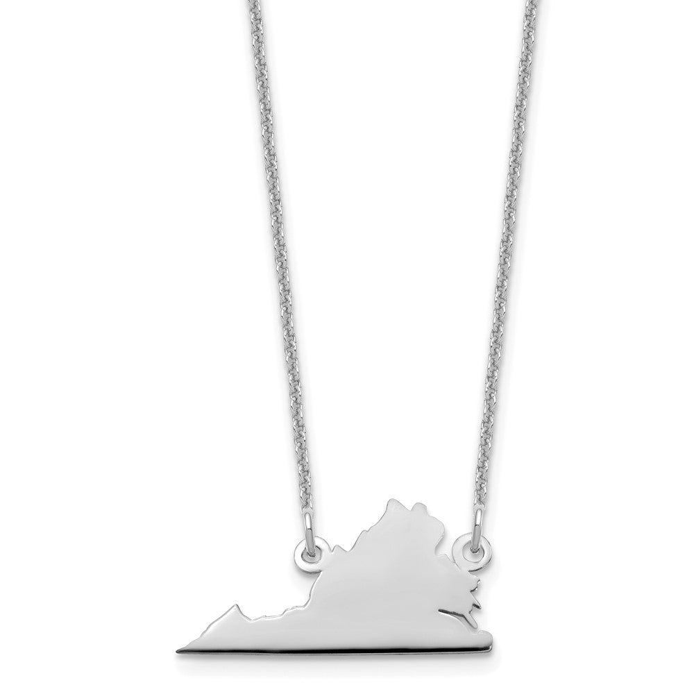 14K Weißgold 14kw Virginia State Halskette