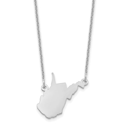14K Weißgold 14kw Wisconsin State Halskette
