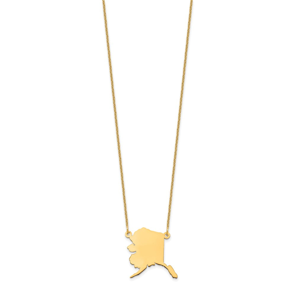 14K Gelbgold 14ky Alaska State Halskette