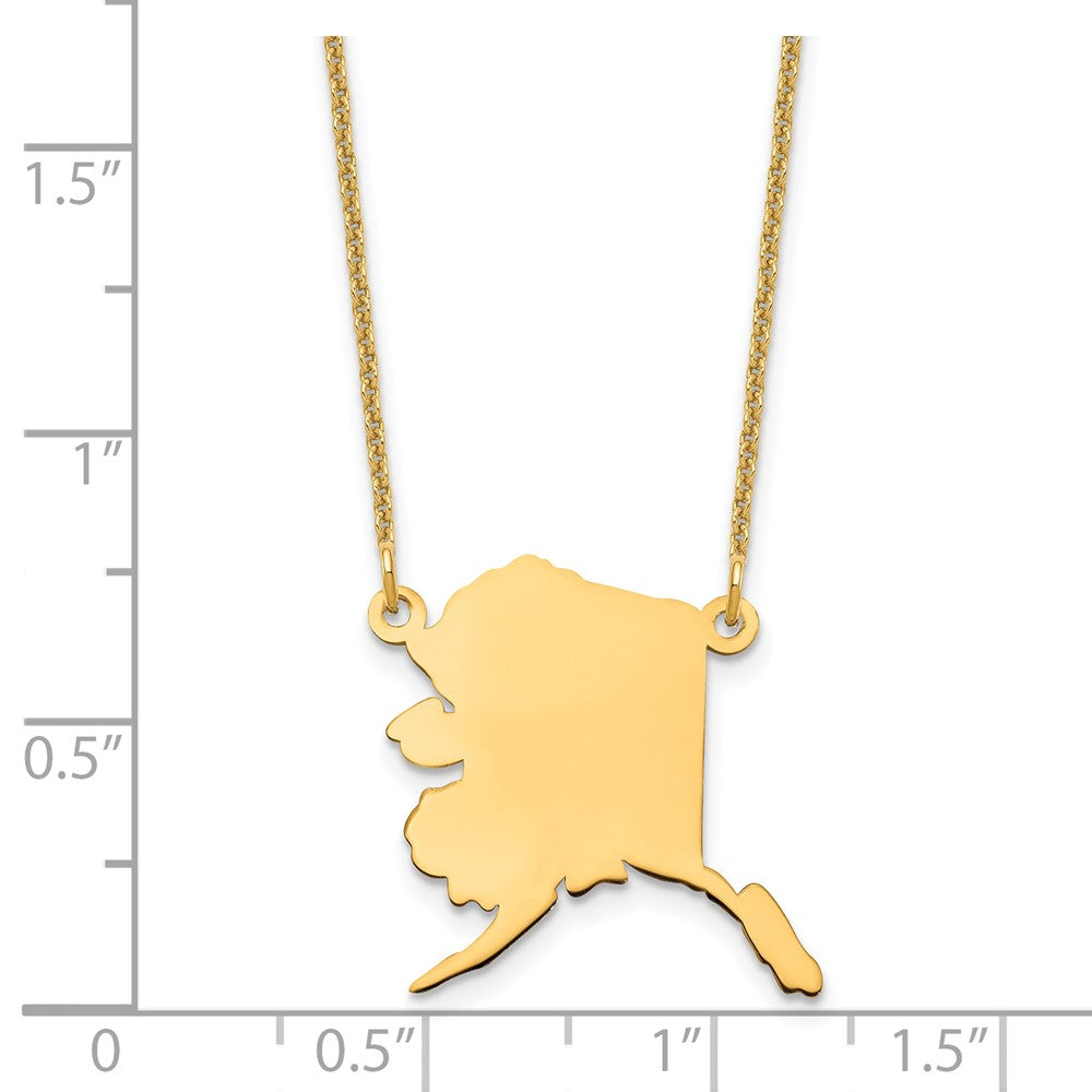 14K Gelbgold 14ky Alaska State Halskette