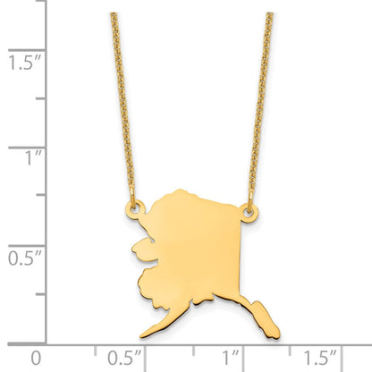 14K Gelbgold 14ky Alaska State Halskette