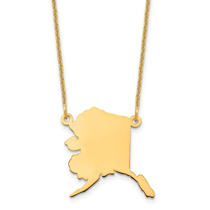 14K Gelbgold 14ky Alaska State Halskette