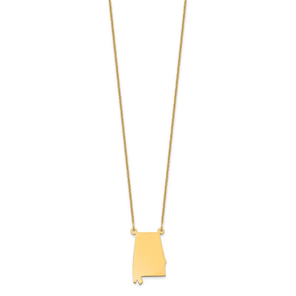 14K Gelbgold 14ky Alabama State Halskette