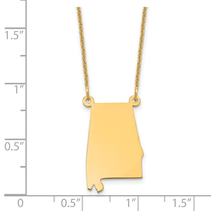 14K Gelbgold 14ky Alabama State Halskette