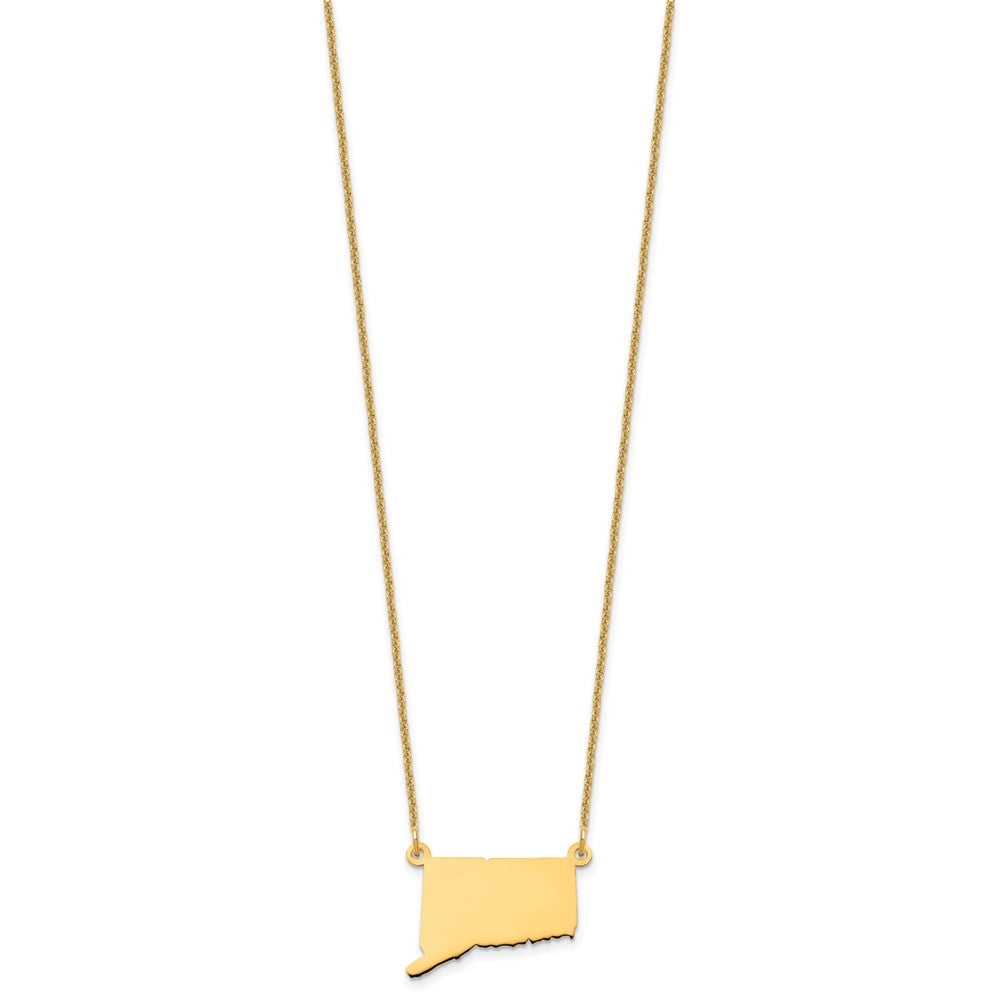 14K Gelbgold 14ky Connecticut State Halskette
