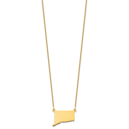 14K Gelbgold 14ky Connecticut State Halskette