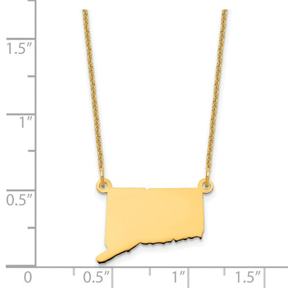 14K Gelbgold 14ky Connecticut State Halskette