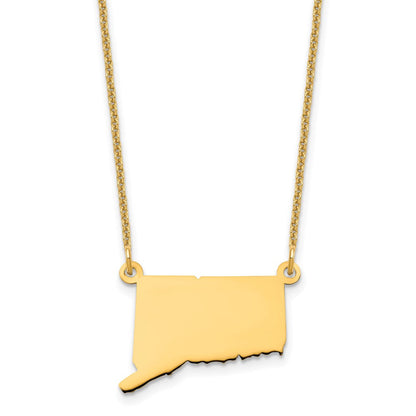 14K Gelbgold 14ky Connecticut State Halskette