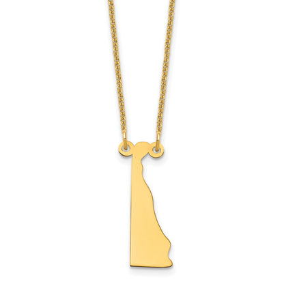 14K Gelbgold 14ky Delaware State Halskette
