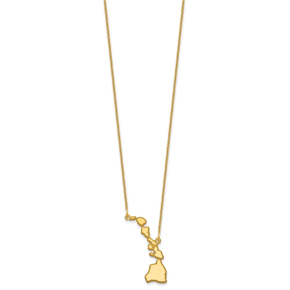 14K Gelbgold 14ky Hawaii State Halskette
