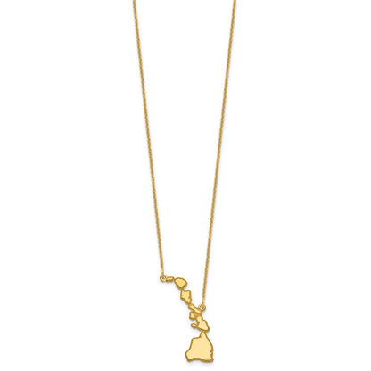 14K Gelbgold 14ky Hawaii State Halskette