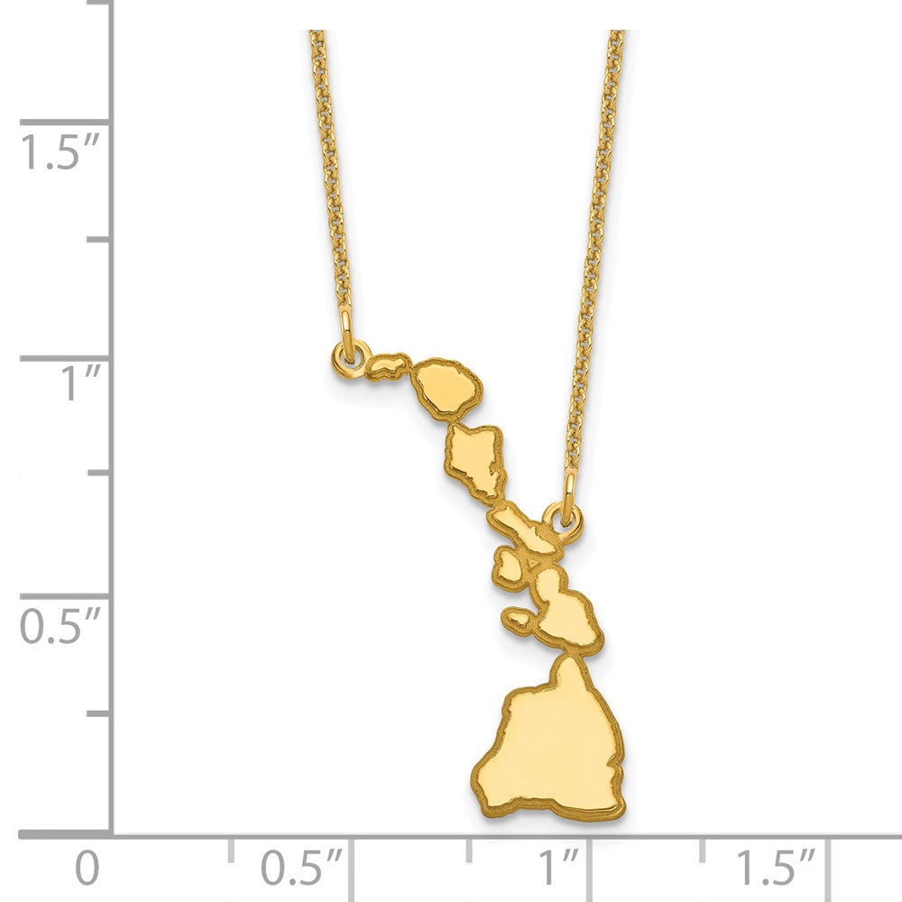 14K Gelbgold 14ky Hawaii State Halskette