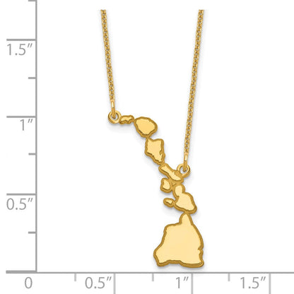 14K Gelbgold 14ky Hawaii State Halskette