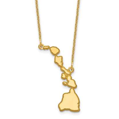 14K Gelbgold 14ky Hawaii State Halskette