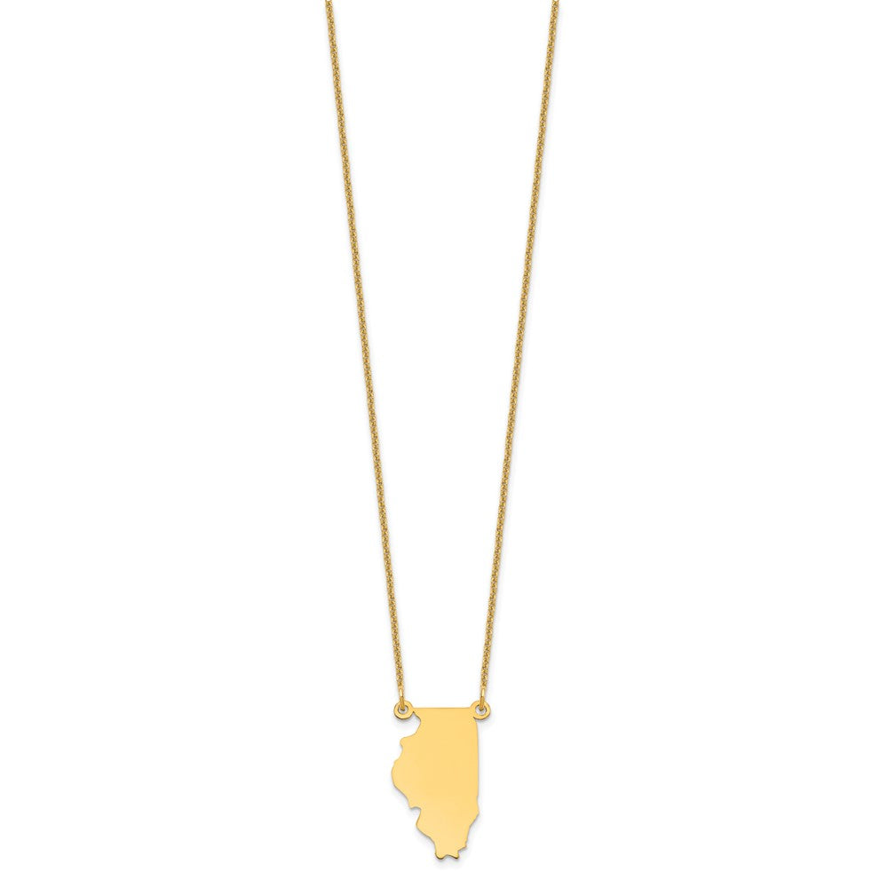 14K Gelbgold 14ky Illinois State Halskette