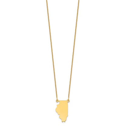 14K Gelbgold 14ky Illinois State Halskette