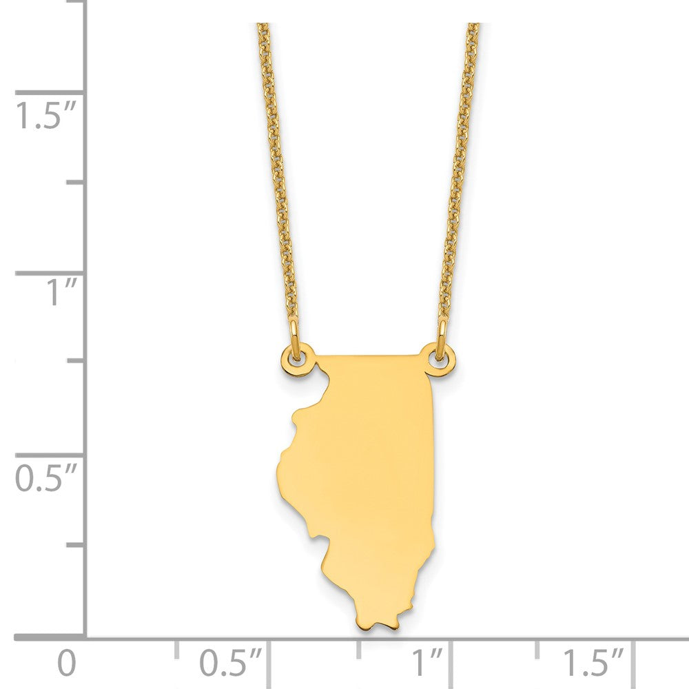 14K Gelbgold 14ky Illinois State Halskette