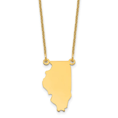 14K Gelbgold 14ky Illinois State Halskette