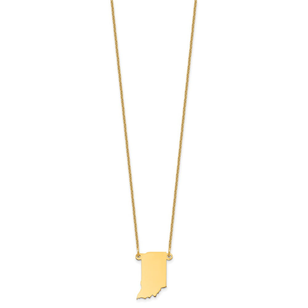 14K Gelbgold 14ky Indiana State Halskette