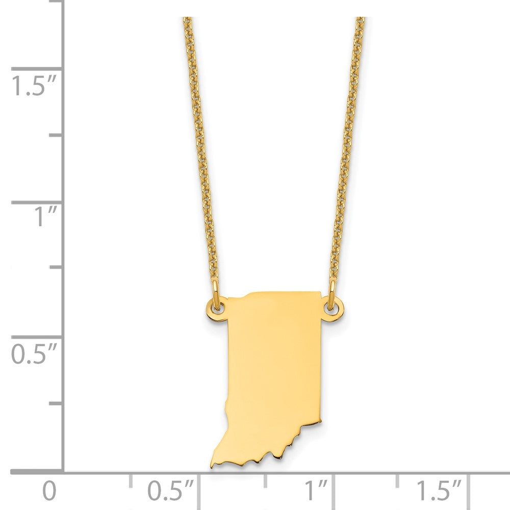 14K Gelbgold 14ky Indiana State Halskette