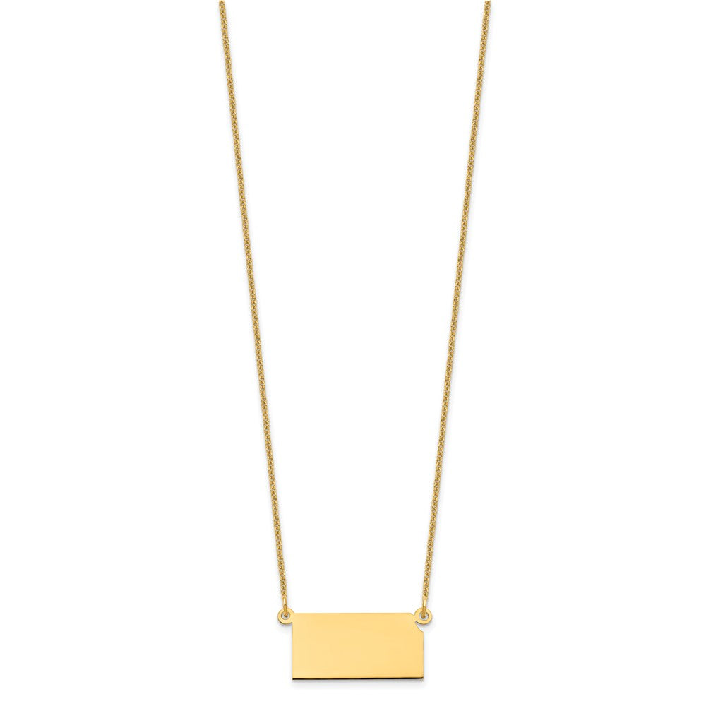 14K Gelbgold 14ky Kansas State Halskette