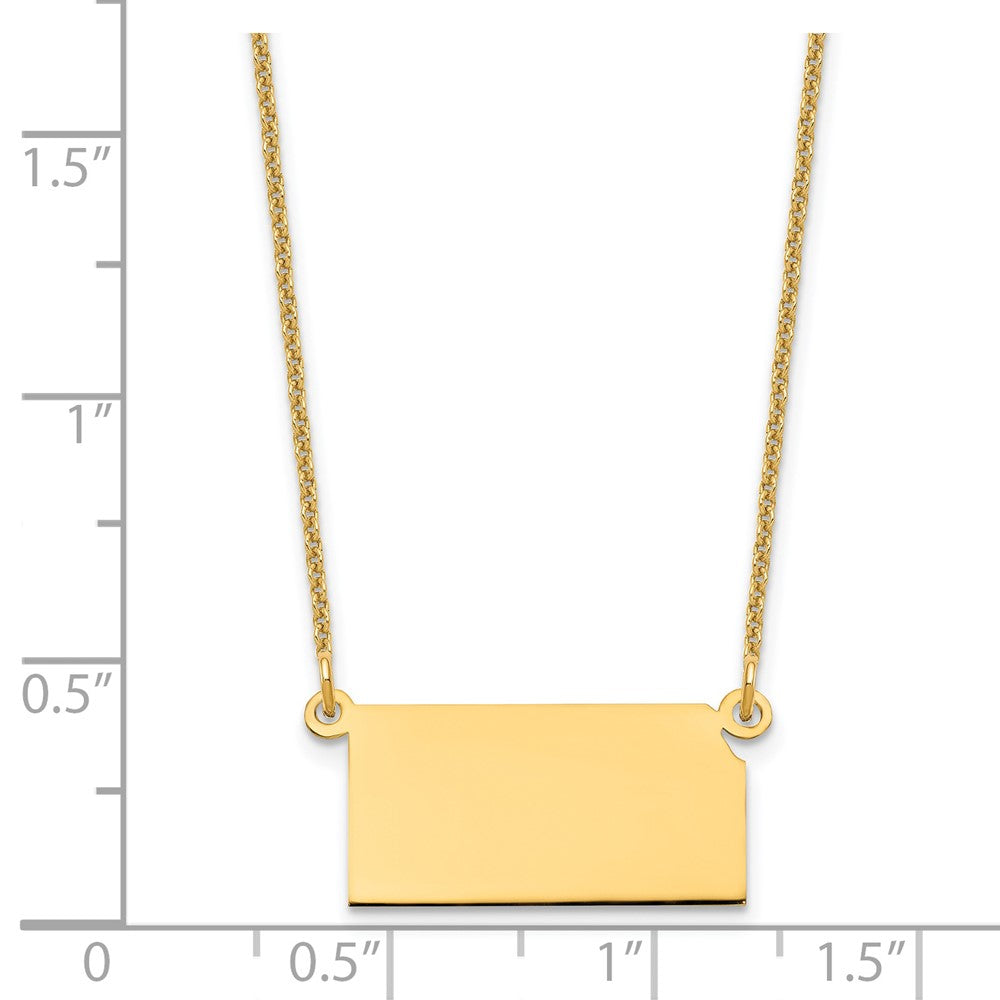 14K Gelbgold 14ky Kansas State Halskette