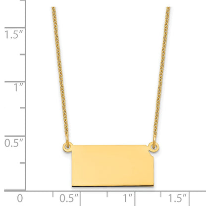 14K Gelbgold 14ky Kansas State Halskette