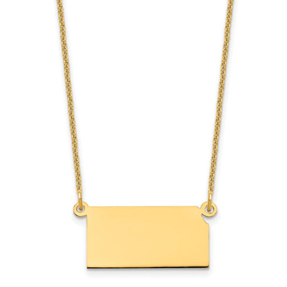 14K Gelbgold 14ky Kansas State Halskette