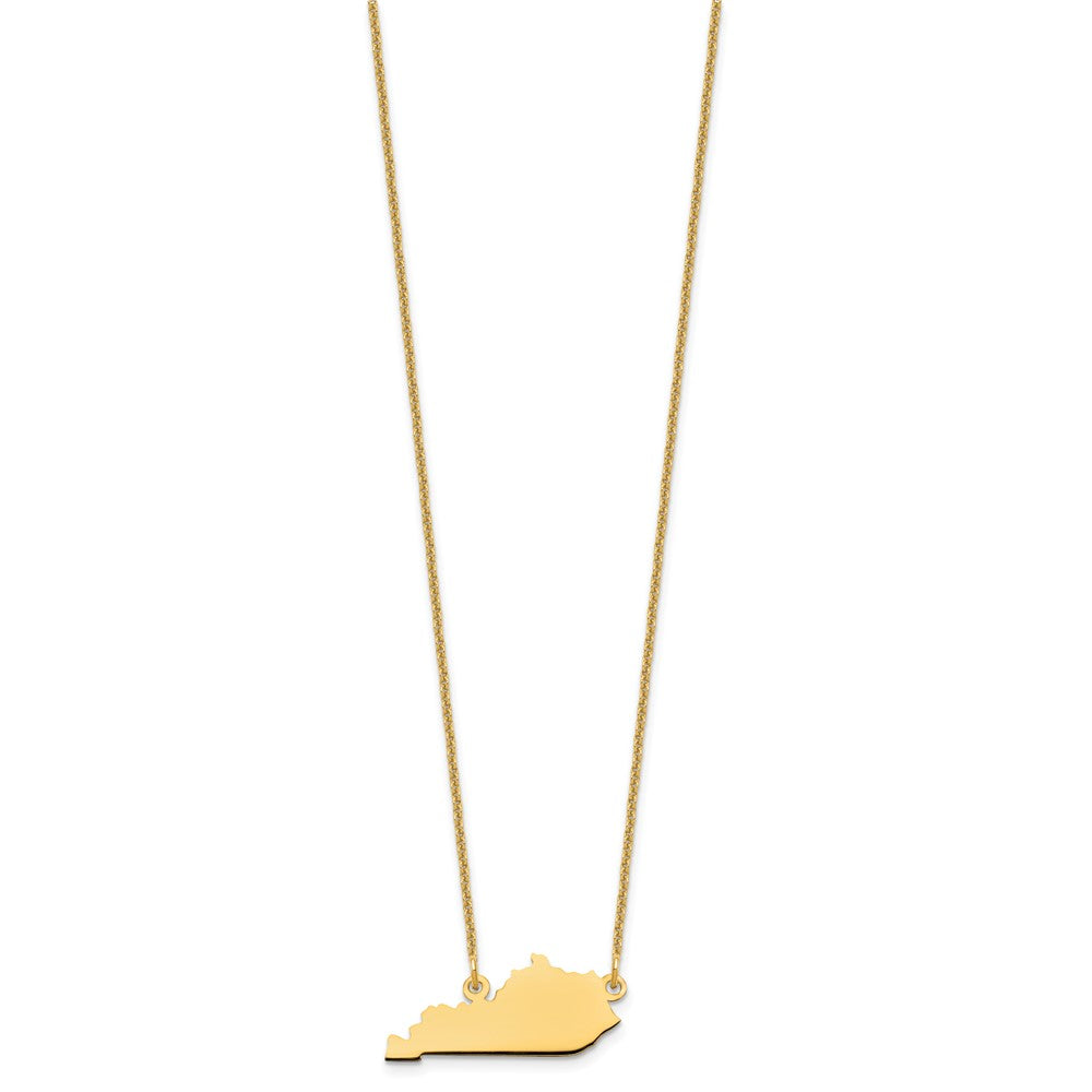 14K Gelbgold 14ky Kentucky State Halskette