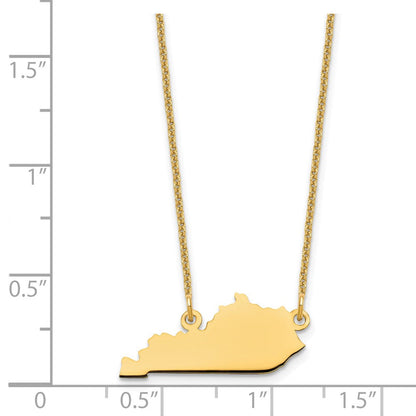 14K Gelbgold 14ky Kentucky State Halskette