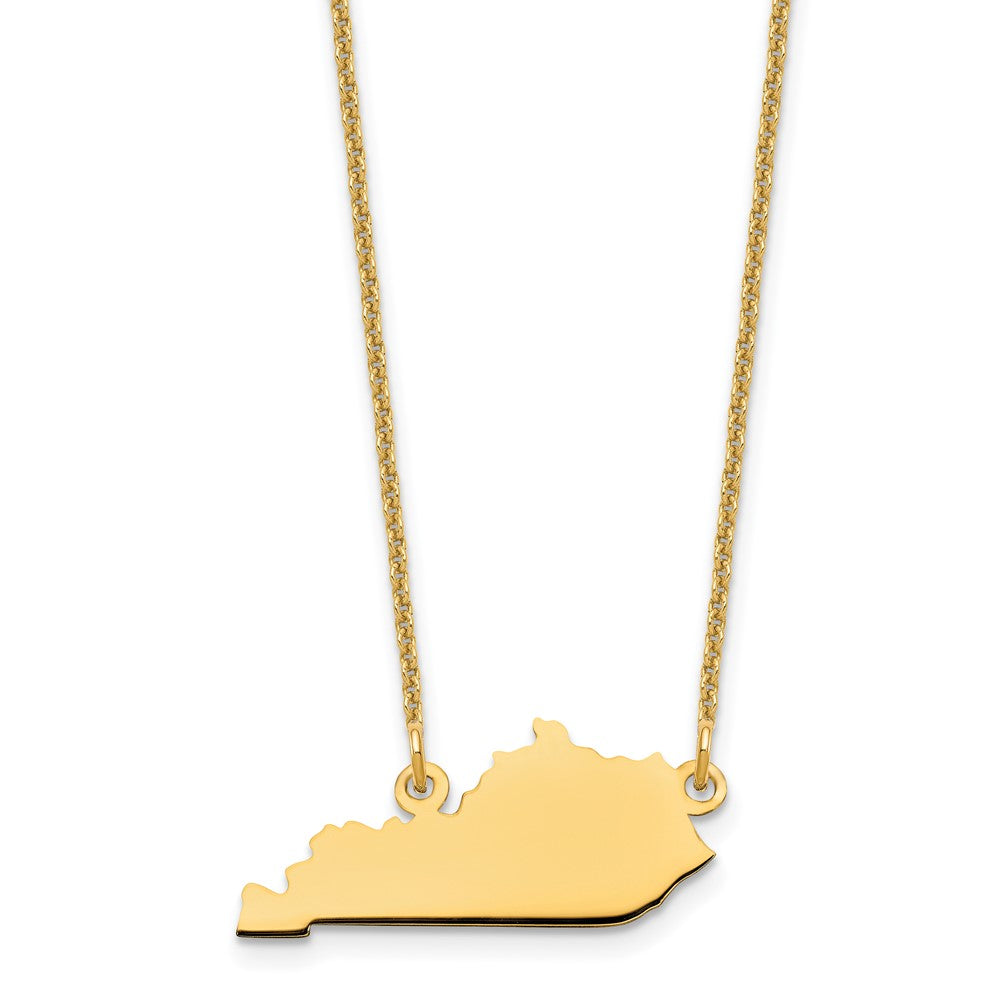 14K Gelbgold 14ky Kentucky State Halskette