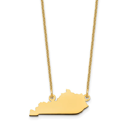 14K Gelbgold 14ky Kentucky State Halskette