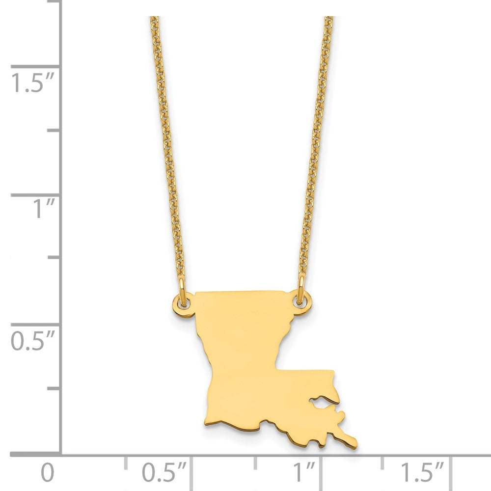 14K Gelbgold 14ky Louisiana State Halskette