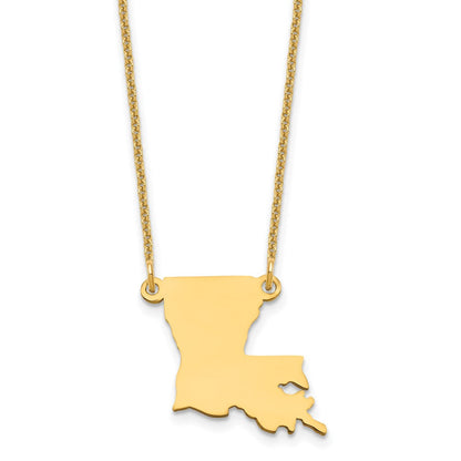 14K Gelbgold 14ky Louisiana State Halskette